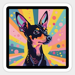 Manchester Terrier in 70's Sticker